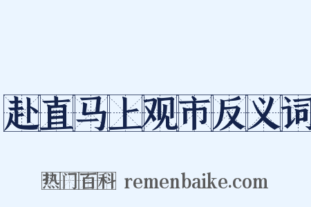 赴直马上观市反义词是什么意思的图片